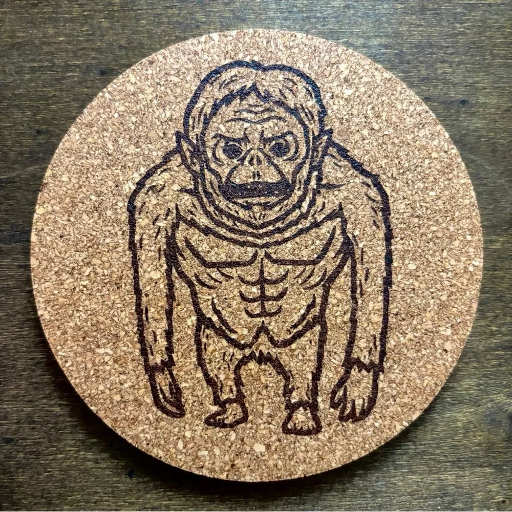 Attack On Titan Zeke Yeager Beast Titan Chibi Style Laser Engraved Coaster
